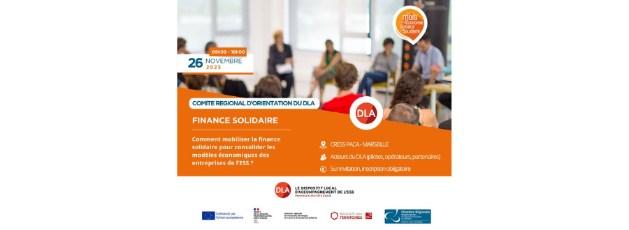 Finance solidaire : retour sur le Comité régional d’orientation du DLA en Provence-Alpes-Côte d’Azur du 26 novembre 2025