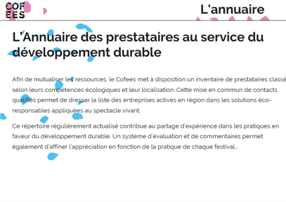 annuaire des prestataires de la région développement durable