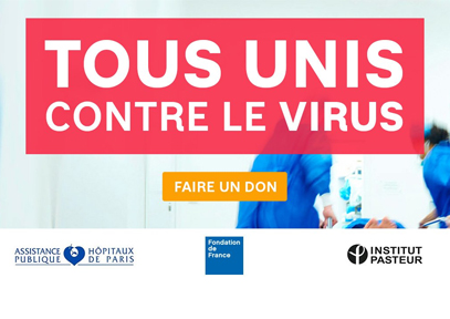 La Fondation de France, l’AP-HP et l’Institut Pasteur lancent un appel aux dons 