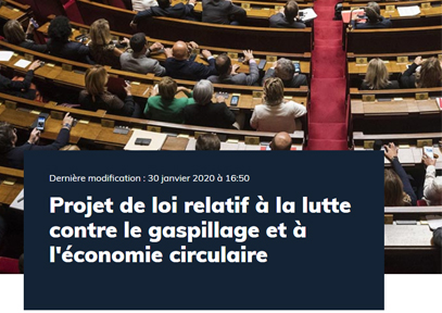  projet de loi relatif à la lutte contre le gaspillage et à l'économie circulaire 