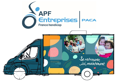 Le petit bus itinérant APF France handicap PACA