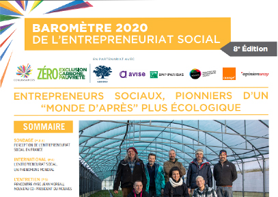 Baromètre 2020 de l’Entrepreneuriat Social | Convergences