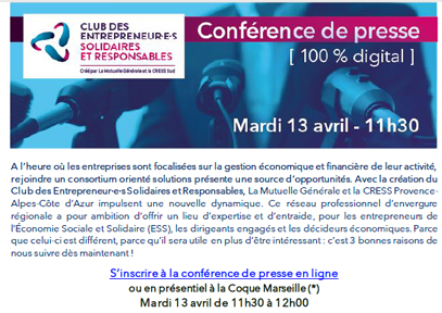 Conférence de presse | Lancement du Club des Entrepreneur.e.s solidaires et responsables