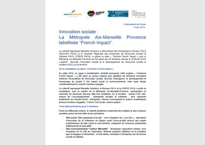  la Métropole Aix-Marseille Provence labellisée « French Impact »