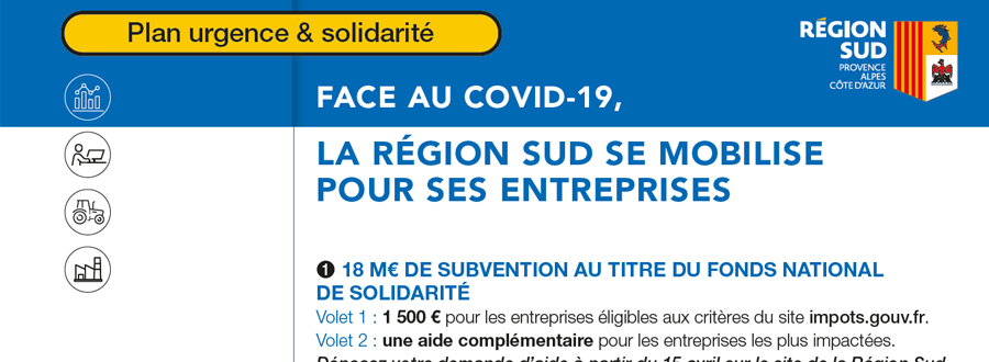 Covid-19 : les 7 outils de la Région Sud pour les entreprises 