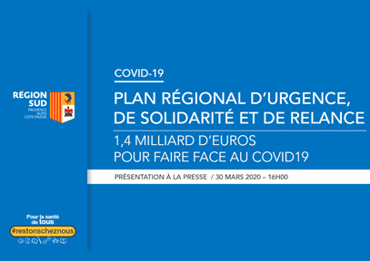 Plan d’urgence de la Région Sud : 1,4 milliard pour faire face aux impacts du Covid-19
